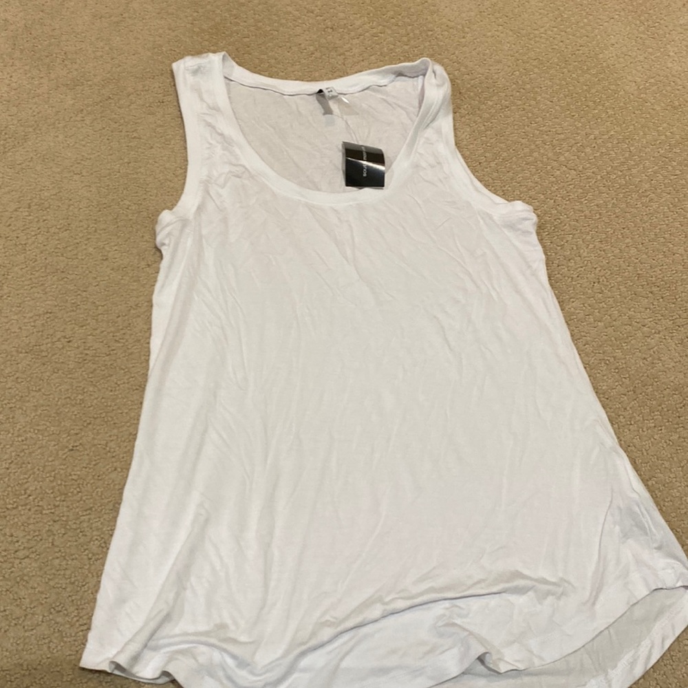 Super soft plain white tank top - never worn with tags - zsupply xs